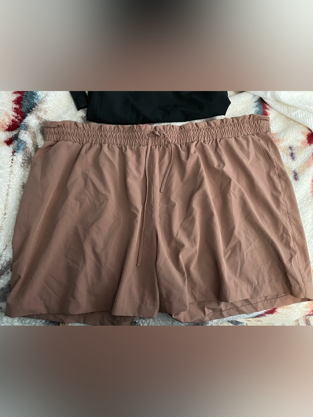 Mondetta Women’s Elastic Waist Drawstring Shorts - Dusty Mauve 3x